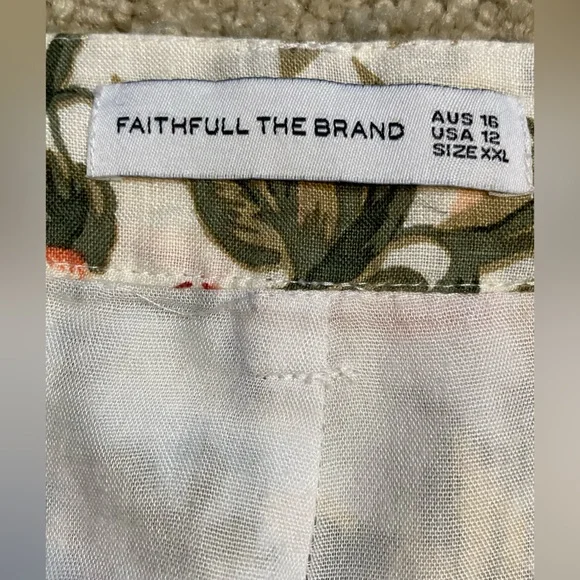 EUC Faithful the Brand floral-print skort shorts - no belt Size 12 - Picture 7 of 12